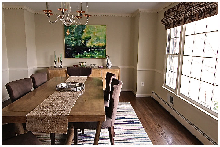 dining room interior design brown