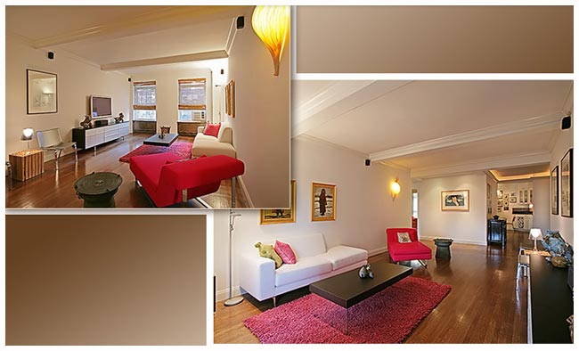 living room design collage